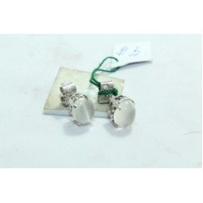 925 Sterling Silver Studs Earring with Natural Moon Stones